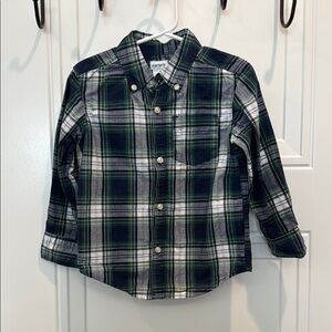 Carter's Green Plaid Kids Shirt